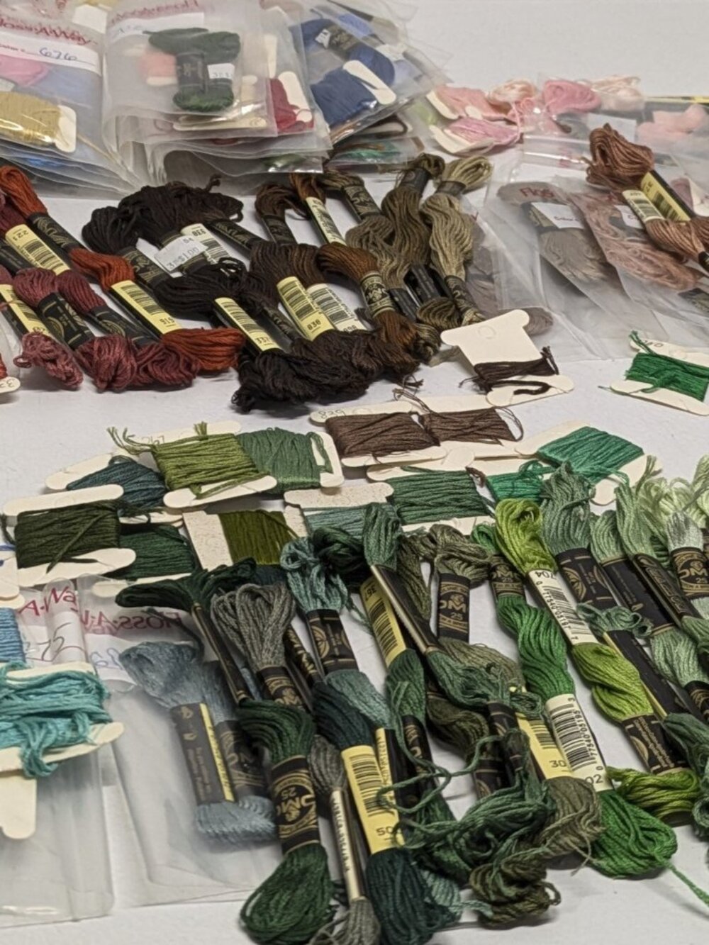 NEW! Enormous Lot of Embroidery Floss, Plus Bobbins & Labeling Stickers